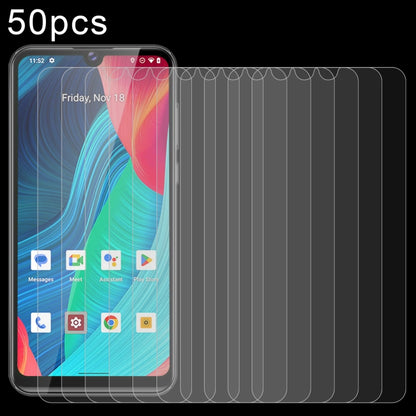 Tempered glass screen protector set with curved edge film over a smartphone display
