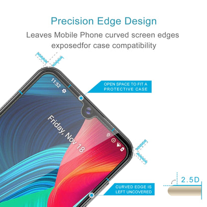 Tempered glass screen protector with precision 2.5D curved edge and open case fit