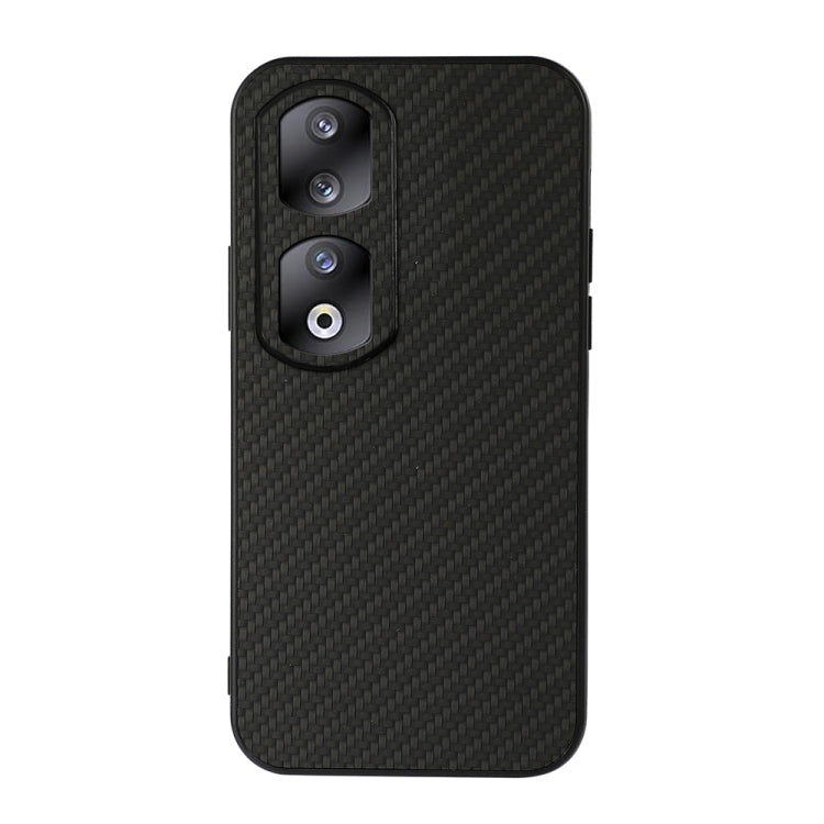 Shockproof phone case with carbon fiber texture, black, dual camera cutouts