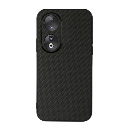 Shockproof phone case with carbon fiber texture, black, dual camera cutouts