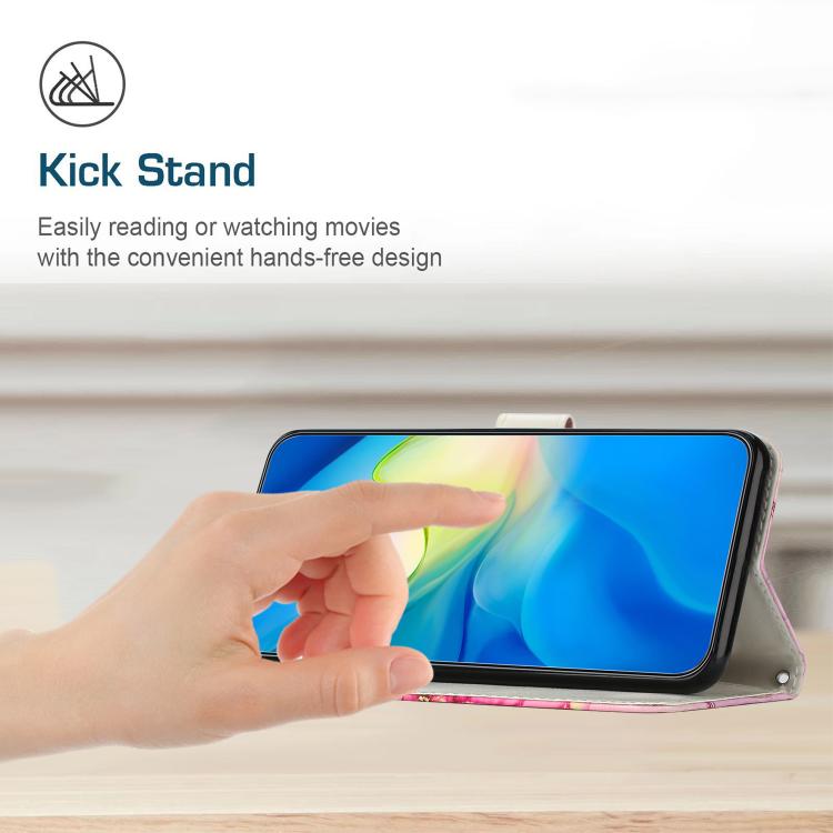 Blue marble leather wallet phone case with kickstand for landscape viewing