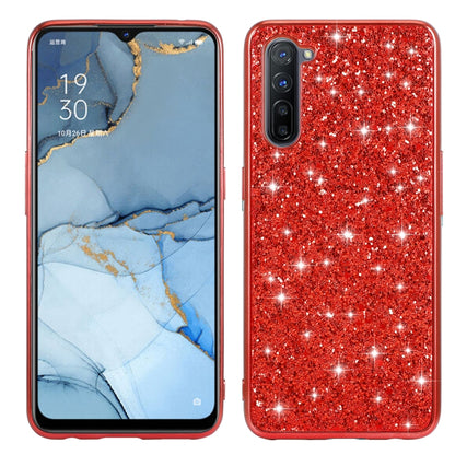 Red glitter phone case in TPU shockproof style, with camera and port openings