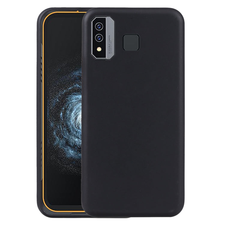 Black TPU phone case with raised camera and screen protection