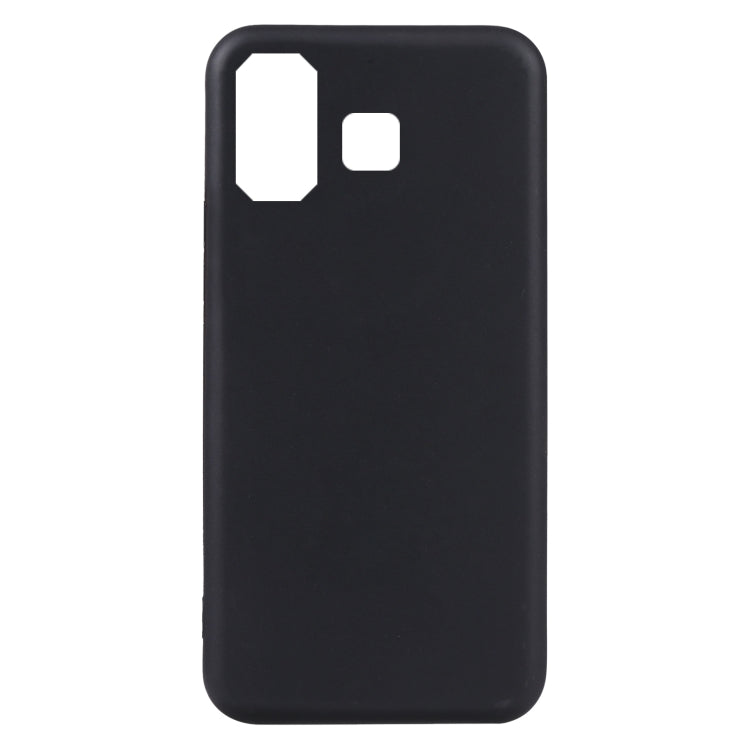 Black TPU phone case with back cutouts for camera and flash