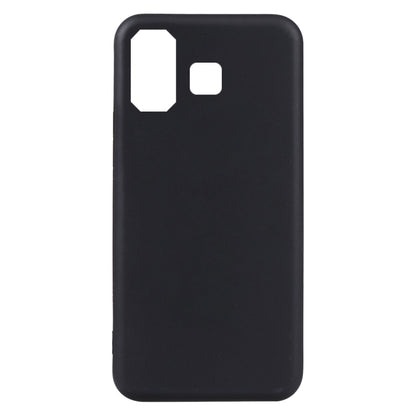 Black TPU phone case with back cutouts for camera and flash