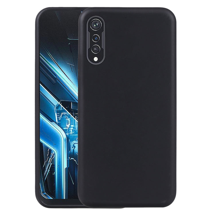 Black TPU phone case with camera cutout and protective raised edge