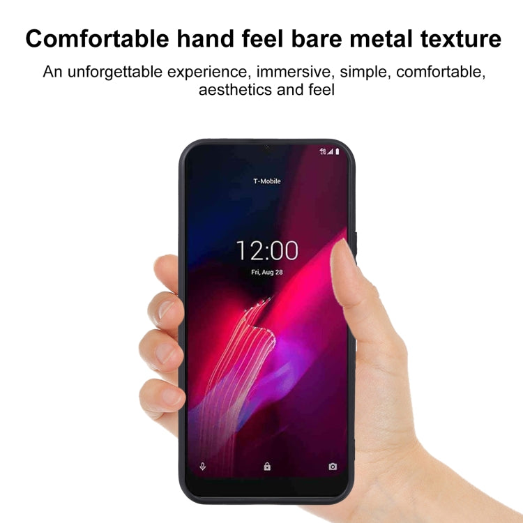 Black TPU phone case on smartphone; side buttons and port openings visible