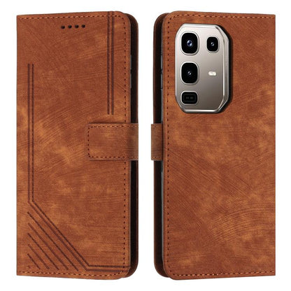 Skin Feel Stripe Pattern Leather Phone Case with Lanyard, For Infinix Hot 70 Pro 5G, For Infinix Hot 70 5G, For Infinix Note Edge 5G, For Infinix Smart 20 4G, For Infinix Note 60 / 60 Pro 5G, For Infinix Hot 60 4G / Hot 60i 4G, For Infinix Hot 60 Pro+ ...