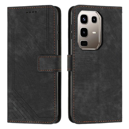 Skin Feel Stripe Pattern Leather Phone Case with Lanyard, For Infinix Hot 70 Pro 5G, For Infinix Hot 70 5G, For Infinix Note Edge 5G, For Infinix Smart 20 4G, For Infinix Note 60 / 60 Pro 5G, For Infinix Hot 60 4G / Hot 60i 4G, For Infinix Hot 60 Pro+ ...