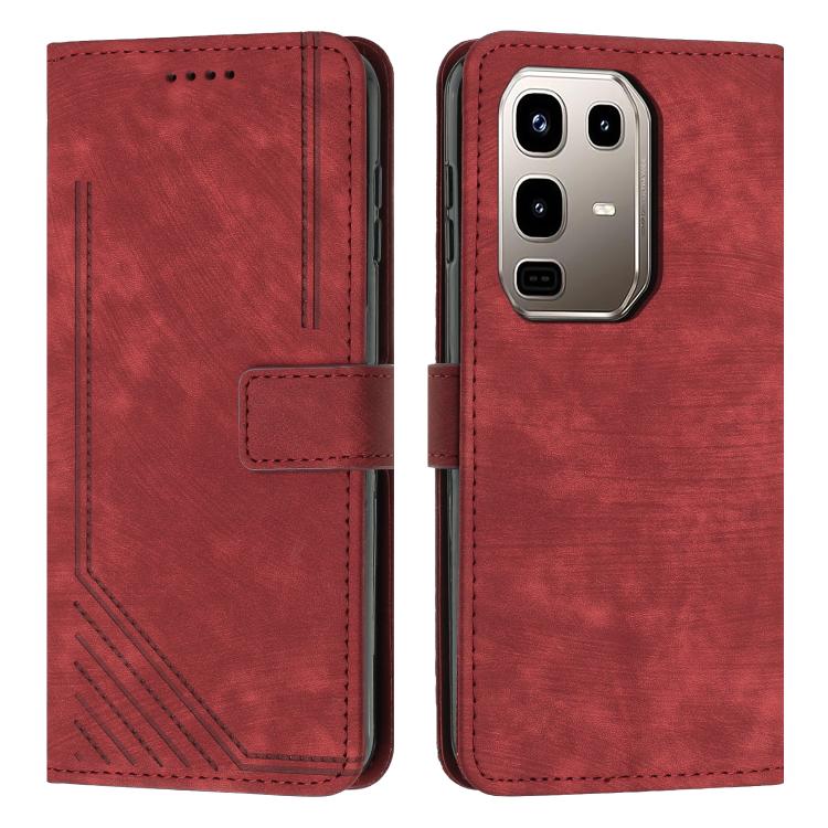 Skin Feel Stripe Pattern Leather Phone Case with Lanyard, For Infinix Hot 70 Pro 5G, For Infinix Hot 70 5G, For Infinix Note Edge 5G, For Infinix Smart 20 4G, For Infinix Note 60 / 60 Pro 5G, For Infinix Hot 60 4G / Hot 60i 4G, For Infinix Hot 60 Pro+ ...