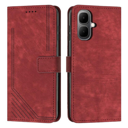 Skin Feel Stripe Pattern Leather Phone Case with Lanyard, For Infinix Hot 70 Pro 5G, For Infinix Hot 70 5G, For Infinix Note Edge 5G, For Infinix Smart 20 4G, For Infinix Note 60 / 60 Pro 5G, For Infinix Hot 60 4G / Hot 60i 4G, For Infinix Hot 60 Pro+ ...