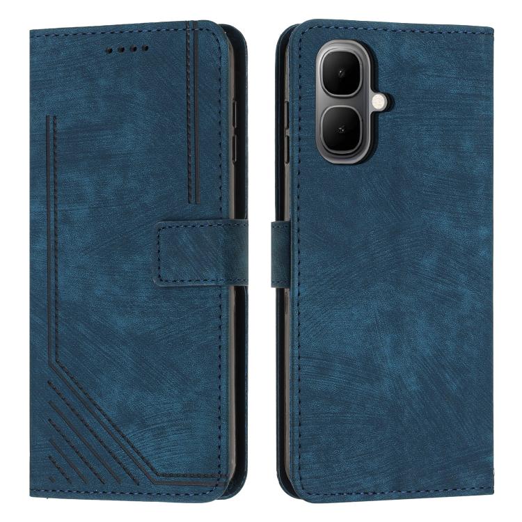 Skin Feel Stripe Pattern Leather Phone Case with Lanyard, For Infinix Hot 70 Pro 5G, For Infinix Hot 70 5G, For Infinix Note Edge 5G, For Infinix Smart 20 4G, For Infinix Note 60 / 60 Pro 5G, For Infinix Hot 60 4G / Hot 60i 4G, For Infinix Hot 60 Pro+ ...