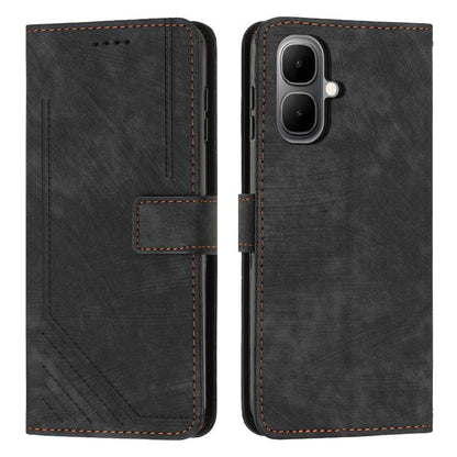 Skin Feel Stripe Pattern Leather Phone Case with Lanyard, For Infinix Hot 70 Pro 5G, For Infinix Hot 70 5G, For Infinix Note Edge 5G, For Infinix Smart 20 4G, For Infinix Note 60 / 60 Pro 5G, For Infinix Hot 60 4G / Hot 60i 4G, For Infinix Hot 60 Pro+ ...