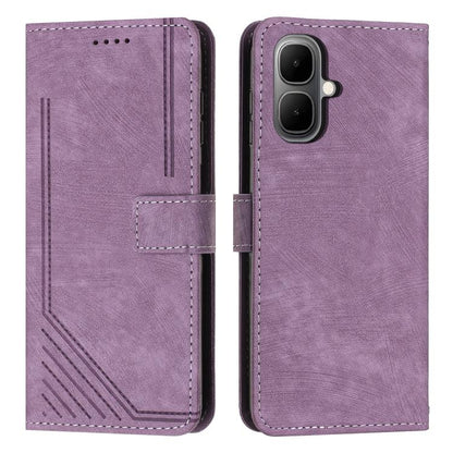 Skin Feel Stripe Pattern Leather Phone Case with Lanyard, For Infinix Hot 70 Pro 5G, For Infinix Hot 70 5G, For Infinix Note Edge 5G, For Infinix Smart 20 4G, For Infinix Note 60 / 60 Pro 5G, For Infinix Hot 60 4G / Hot 60i 4G, For Infinix Hot 60 Pro+ ...