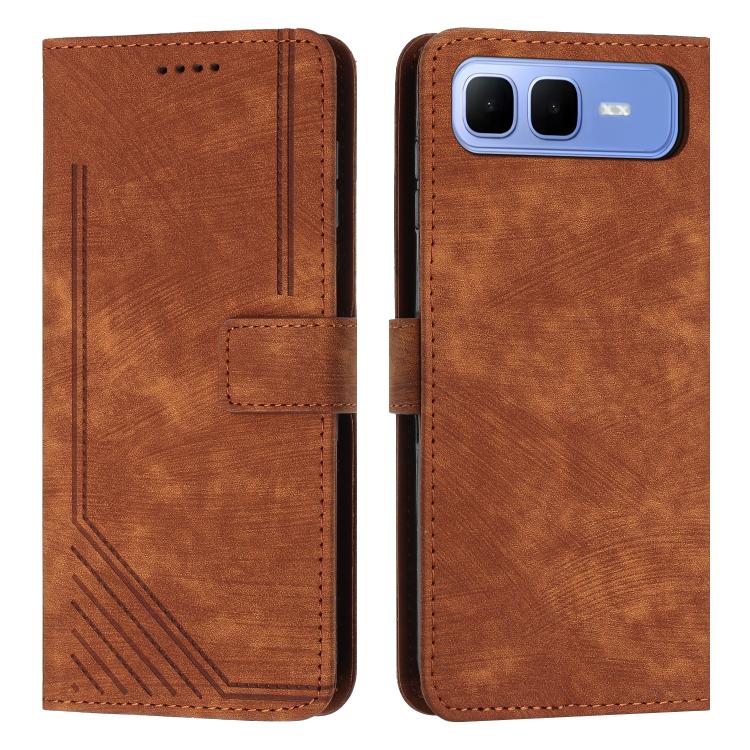 Skin Feel Stripe Pattern Leather Phone Case with Lanyard, For Infinix Hot 70 Pro 5G, For Infinix Hot 70 5G, For Infinix Note Edge 5G, For Infinix Smart 20 4G, For Infinix Note 60 / 60 Pro 5G, For Infinix Hot 60 4G / Hot 60i 4G, For Infinix Hot 60 Pro+ ...