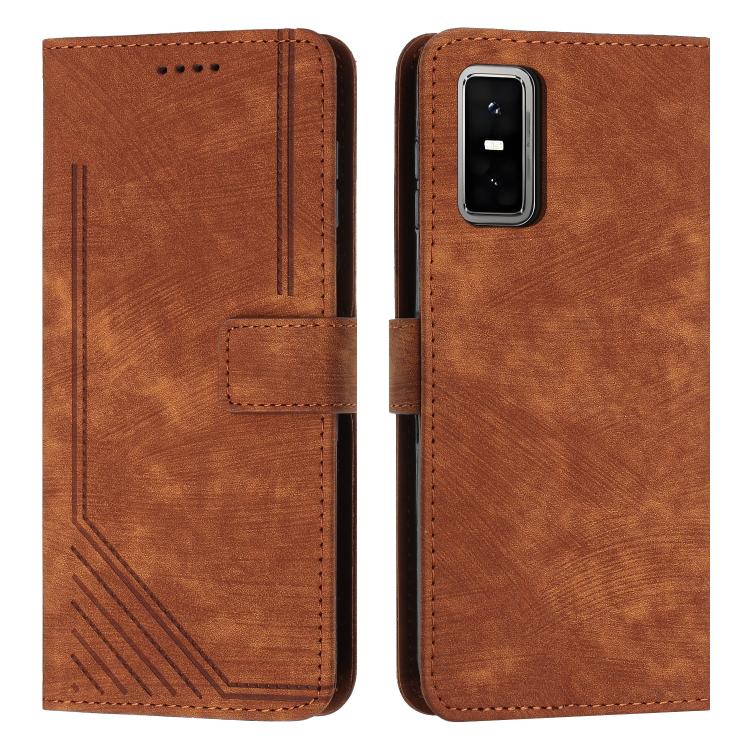 Skin Feel Stripe Pattern Leather Phone Case with Lanyard, For Infinix Hot 70 Pro 5G, For Infinix Hot 70 5G, For Infinix Note Edge 5G, For Infinix Smart 20 4G, For Infinix Note 60 / 60 Pro 5G, For Infinix Hot 60 4G / Hot 60i 4G, For Infinix Hot 60 Pro+ ...