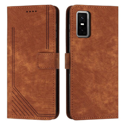 Skin Feel Stripe Pattern Leather Phone Case with Lanyard, For Infinix Hot 70 Pro 5G, For Infinix Hot 70 5G, For Infinix Note Edge 5G, For Infinix Smart 20 4G, For Infinix Note 60 / 60 Pro 5G, For Infinix Hot 60 4G / Hot 60i 4G, For Infinix Hot 60 Pro+ ...