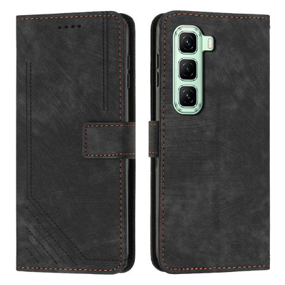 Skin Feel Stripe Pattern Leather Phone Case with Lanyard, For Infinix Hot 70 Pro 5G, For Infinix Hot 70 5G, For Infinix Note Edge 5G, For Infinix Smart 20 4G, For Infinix Note 60 / 60 Pro 5G, For Infinix Hot 60 4G / Hot 60i 4G, For Infinix Hot 60 Pro+ ...