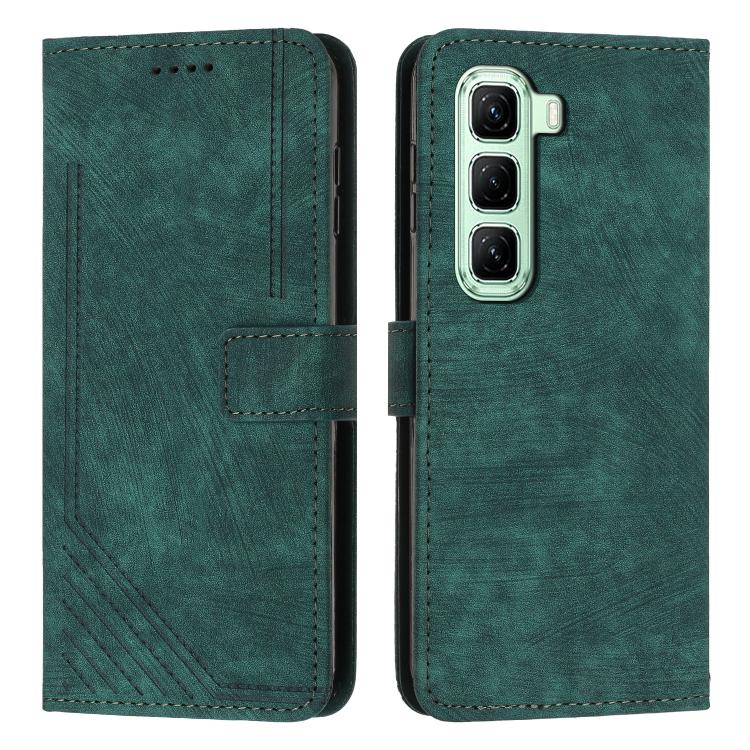 Skin Feel Stripe Pattern Leather Phone Case with Lanyard, For Infinix Hot 70 Pro 5G, For Infinix Hot 70 5G, For Infinix Note Edge 5G, For Infinix Smart 20 4G, For Infinix Note 60 / 60 Pro 5G, For Infinix Hot 60 4G / Hot 60i 4G, For Infinix Hot 60 Pro+ ...