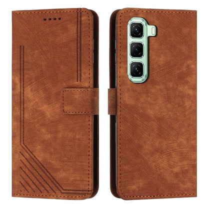 Skin Feel Stripe Pattern Leather Phone Case with Lanyard, For Infinix Hot 70 Pro 5G, For Infinix Hot 70 5G, For Infinix Note Edge 5G, For Infinix Smart 20 4G, For Infinix Note 60 / 60 Pro 5G, For Infinix Hot 60 4G / Hot 60i 4G, For Infinix Hot 60 Pro+ ...