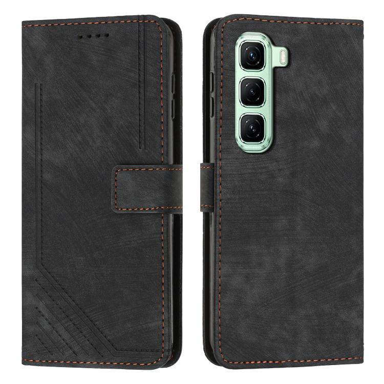 Skin Feel Stripe Pattern Leather Phone Case with Lanyard, For Infinix Hot 70 Pro 5G, For Infinix Hot 70 5G, For Infinix Note Edge 5G, For Infinix Smart 20 4G, For Infinix Note 60 / 60 Pro 5G, For Infinix Hot 60 4G / Hot 60i 4G, For Infinix Hot 60 Pro+ ...