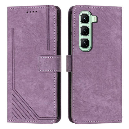 Skin Feel Stripe Pattern Leather Phone Case with Lanyard, For Infinix Hot 70 Pro 5G, For Infinix Hot 70 5G, For Infinix Note Edge 5G, For Infinix Smart 20 4G, For Infinix Note 60 / 60 Pro 5G, For Infinix Hot 60 4G / Hot 60i 4G, For Infinix Hot 60 Pro+ ...