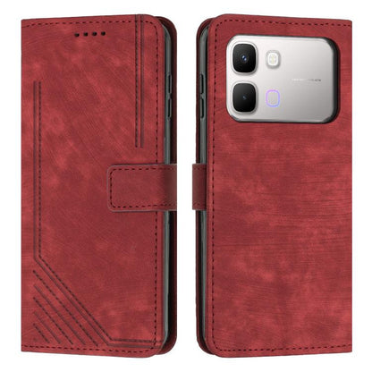 Skin Feel Stripe Pattern Leather Phone Case with Lanyard, For Infinix Hot 70 Pro 5G, For Infinix Hot 70 5G, For Infinix Note Edge 5G, For Infinix Smart 20 4G, For Infinix Note 60 / 60 Pro 5G, For Infinix Hot 60 4G / Hot 60i 4G, For Infinix Hot 60 Pro+ ...