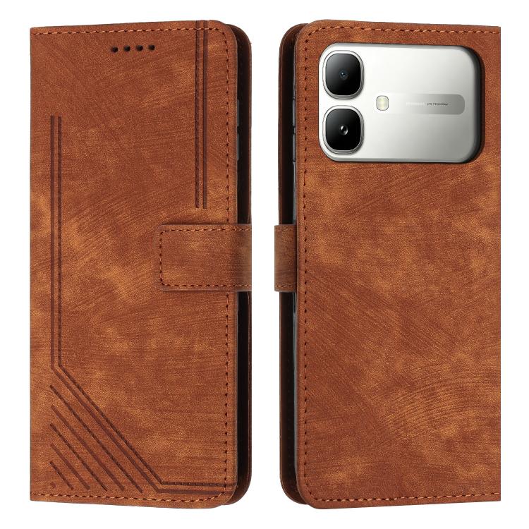 Skin Feel Stripe Pattern Leather Phone Case with Lanyard, For Infinix Hot 70 Pro 5G, For Infinix Hot 70 5G, For Infinix Note Edge 5G, For Infinix Smart 20 4G, For Infinix Note 60 / 60 Pro 5G, For Infinix Hot 60 4G / Hot 60i 4G, For Infinix Hot 60 Pro+ ...