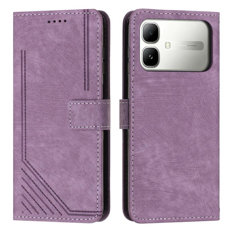 Skin Feel Stripe Pattern Leather Phone Case with Lanyard, For Infinix Hot 70 Pro 5G, For Infinix Hot 70 5G, For Infinix Note Edge 5G, For Infinix Smart 20 4G, For Infinix Note 60 / 60 Pro 5G, For Infinix Hot 60 4G / Hot 60i 4G, For Infinix Hot 60 Pro+ ...