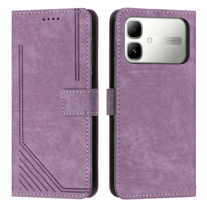 Skin Feel Stripe Pattern Leather Phone Case with Lanyard, For Infinix Hot 70 Pro 5G, For Infinix Hot 70 5G, For Infinix Note Edge 5G, For Infinix Smart 20 4G, For Infinix Note 60 / 60 Pro 5G, For Infinix Hot 60 4G / Hot 60i 4G, For Infinix Hot 60 Pro+ ...