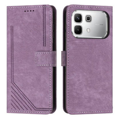 Skin Feel Stripe Pattern Leather Phone Case with Lanyard, For Infinix Hot 70 Pro 5G, For Infinix Hot 70 5G, For Infinix Note Edge 5G, For Infinix Smart 20 4G, For Infinix Note 60 / 60 Pro 5G, For Infinix Hot 60 4G / Hot 60i 4G, For Infinix Hot 60 Pro+ ...