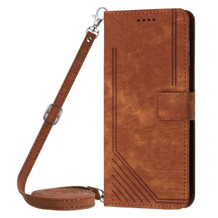 Skin Feel Stripe Pattern Leather Phone Case with Lanyard, For Infinix Hot 70 Pro 5G, For Infinix Hot 70 5G, For Infinix Note Edge 5G, For Infinix Smart 20 4G, For Infinix Note 60 / 60 Pro 5G, For Infinix Hot 60 4G / Hot 60i 4G, For Infinix Hot 60 Pro+ ...