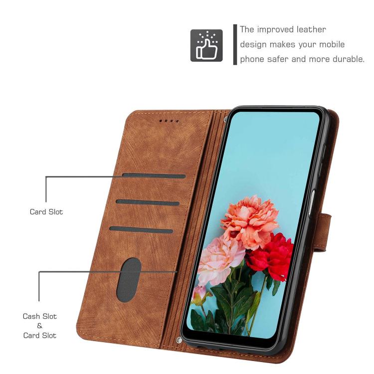 Skin Feel Stripe Pattern Leather Phone Case with Lanyard, For Infinix Hot 70 Pro 5G, For Infinix Hot 70 5G, For Infinix Note Edge 5G, For Infinix Smart 20 4G, For Infinix Note 60 / 60 Pro 5G, For Infinix Hot 60 4G / Hot 60i 4G, For Infinix Hot 60 Pro+ ...