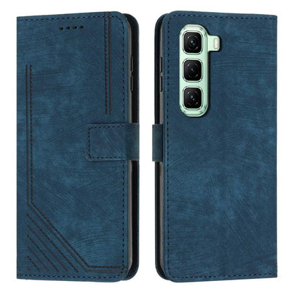 Skin Feel Stripe Pattern Leather Phone Case with Lanyard, For Infinix Hot 70 Pro 5G, For Infinix Hot 70 5G, For Infinix Note Edge 5G, For Infinix Smart 20 4G, For Infinix Note 60 / 60 Pro 5G, For Infinix Hot 60 4G / Hot 60i 4G, For Infinix Hot 60 Pro+ ...
