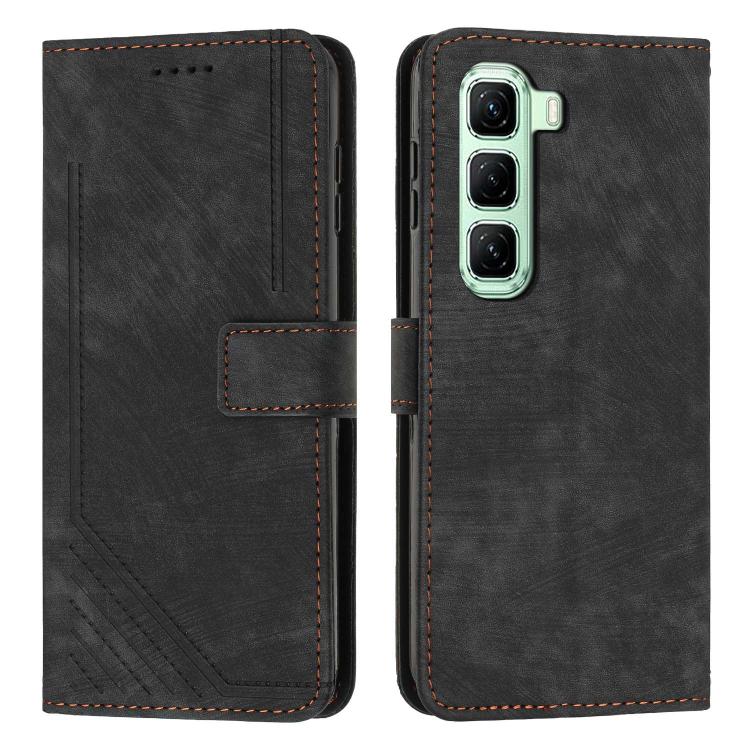 Skin Feel Stripe Pattern Leather Phone Case with Lanyard, For Infinix Hot 70 Pro 5G, For Infinix Hot 70 5G, For Infinix Note Edge 5G, For Infinix Smart 20 4G, For Infinix Note 60 / 60 Pro 5G, For Infinix Hot 60 4G / Hot 60i 4G, For Infinix Hot 60 Pro+ ...