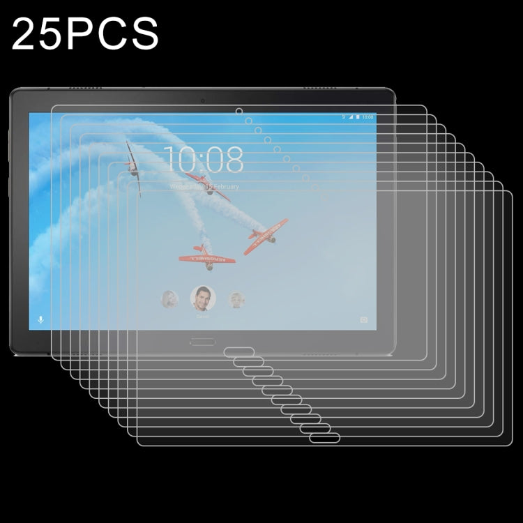 25-pack tempered glass tablet screen protectors, layered set