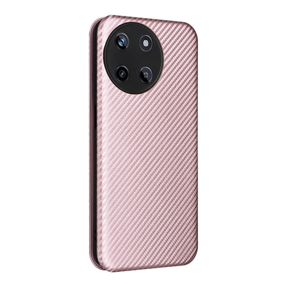 Pink carbon-fiber texture phone case with camera cutouts and raised edges