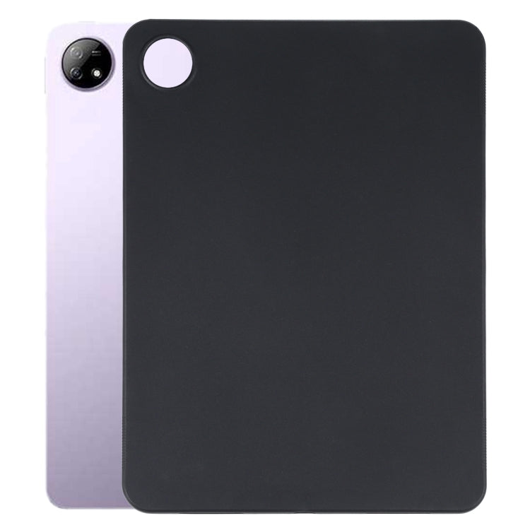 Frosted black TPU tablet case with camera cutout and circular top hole