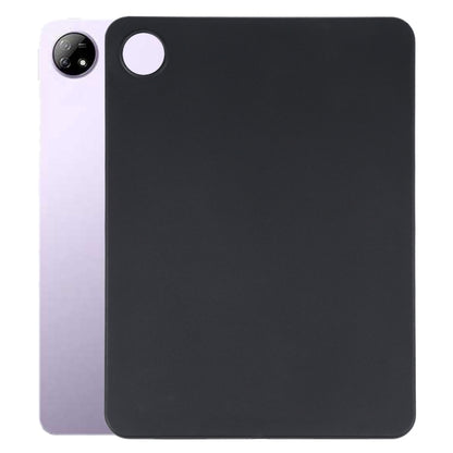 Frosted black TPU tablet case with camera cutout and circular top hole
