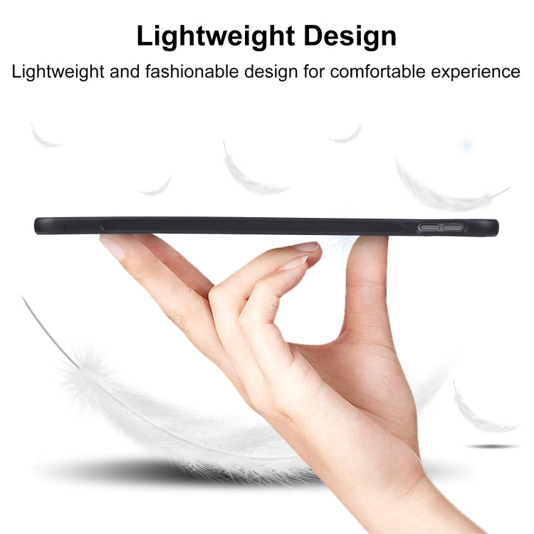 Black TPU tablet case edge view with slim profile and button cutouts