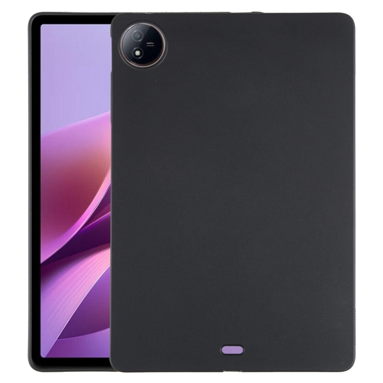 Frosted black TPU tablet case with camera hole and side button opening