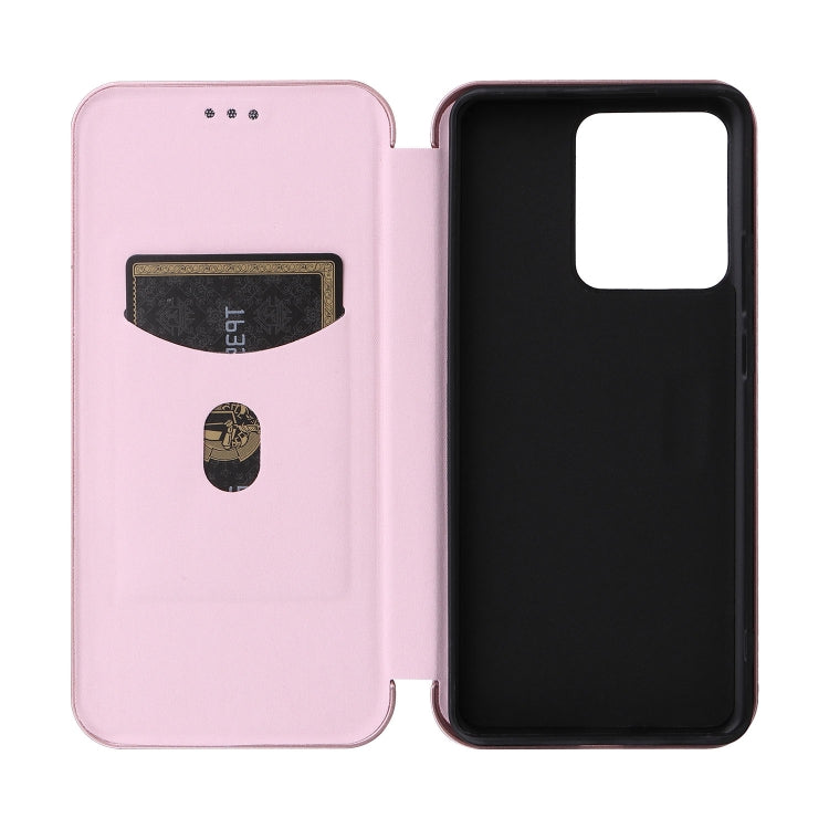 Pink flip leather phone case with open cover and card holder panel