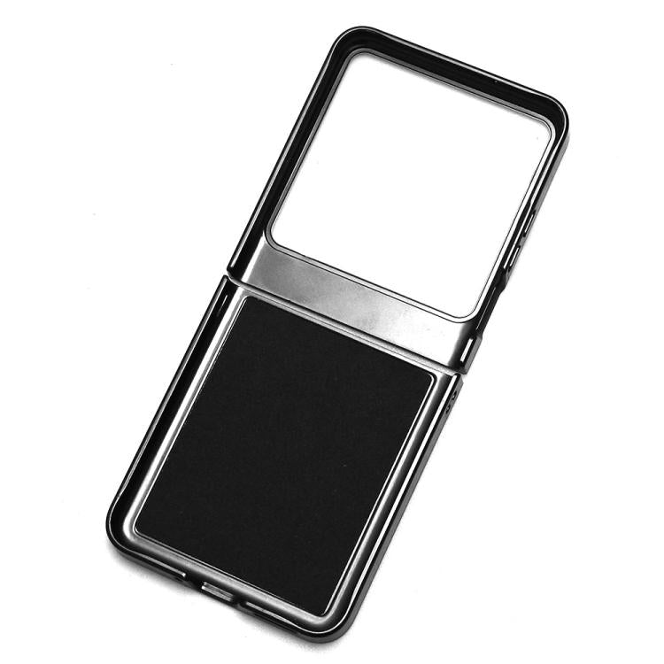 Black litchi-texture back cover phone case with card holder pocket