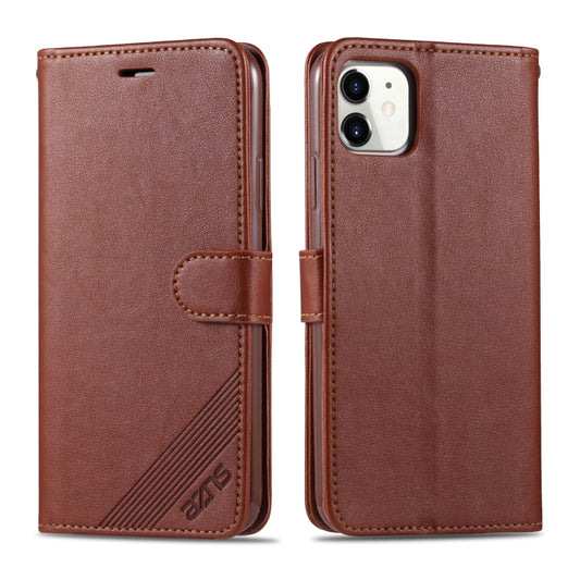 Brown flip leather wallet phone case with card slots and camera cutout for mobile device