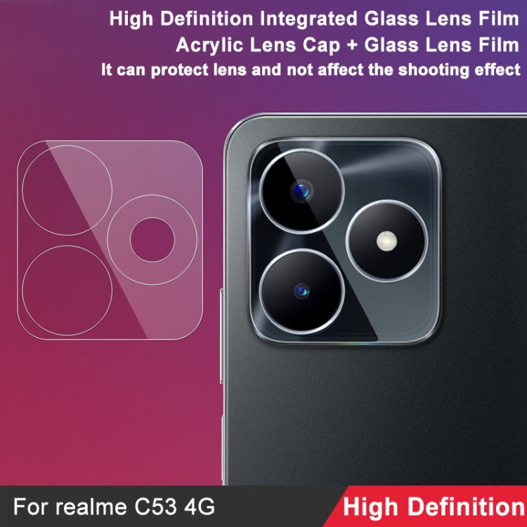 Integrated glass lens film with acrylic lens cap, clear camera lens protection
