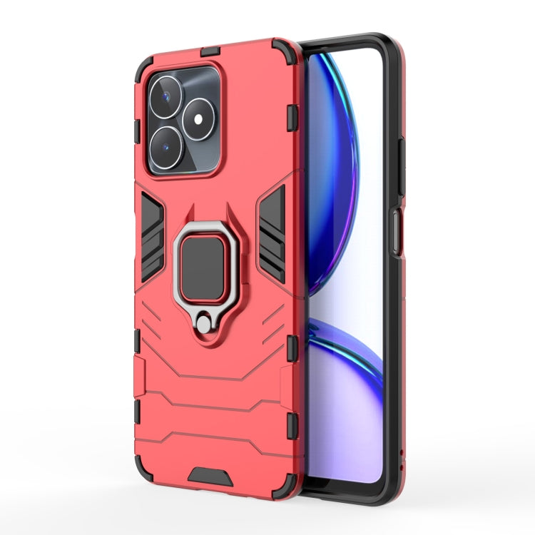 Red magnetic ring holder rugged phone case (PC+TPU) for Realme C53 4G