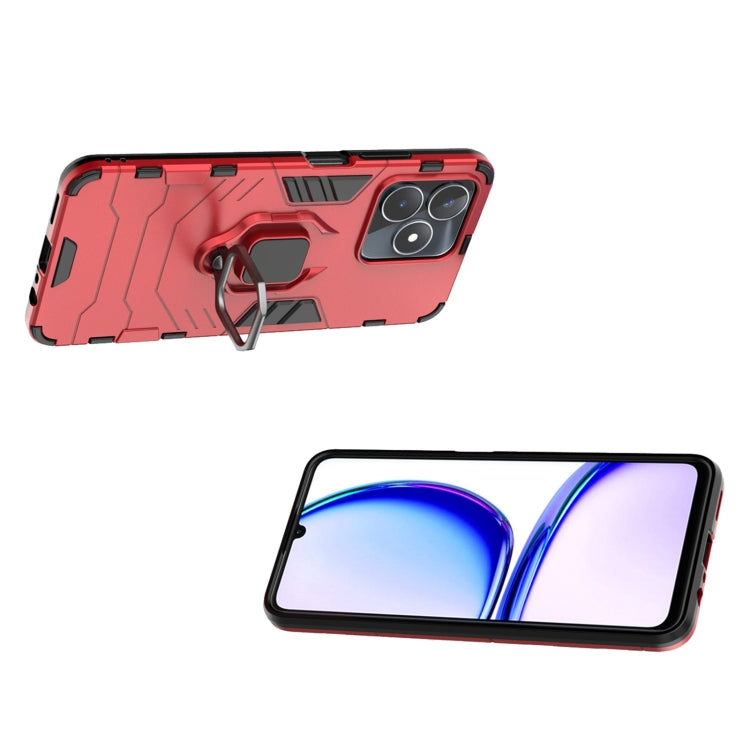 Red magnetic ring holder phone case with kickstand ring detail