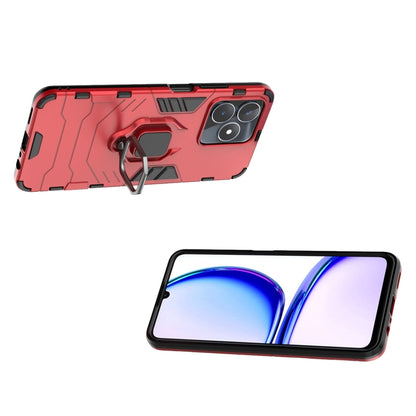 Red magnetic ring holder phone case with kickstand ring detail
