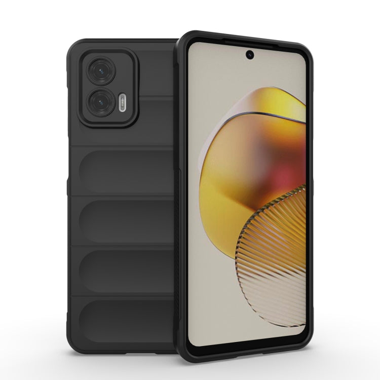 Black rugged phone case with camera cutouts and textured grip panels