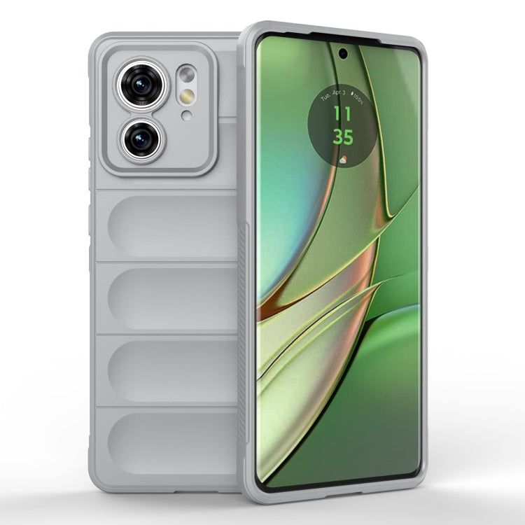 Grey TPU phone case with raised camera cover and protective front bezel